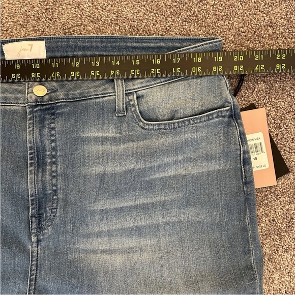 JEN7 by 7 For All Mankind Women's Cropped Kick Jeans Blue Size 18 - NWT $109 - Picture 8 of 16